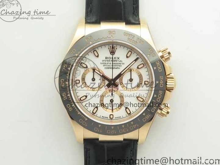 0320 Daytona 116515 RG Noob 1:1 Best Edition White Dial On Leather Strap SA Youthful 3436